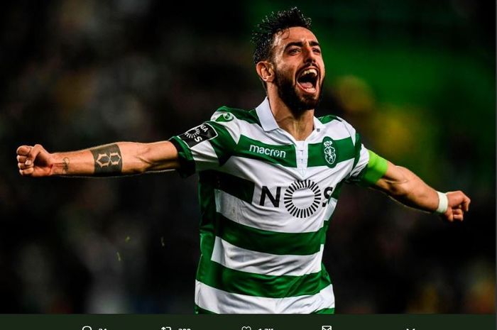 Gelandang Sporting CP, Bruno Fernandes.