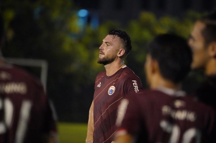 Marko Simic kembali berlatih bersama Persija Jakarta di Lapangan PSAU, Halim Perdanakusuma, Jakarta Timur, Jumat (10/5/2019).