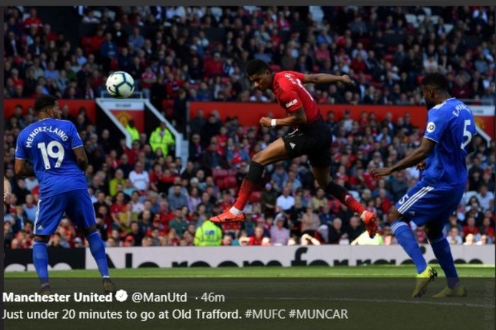 Laga Manchester United versus Cardiff City di Old Trafford, Minggu (12/5/2019).