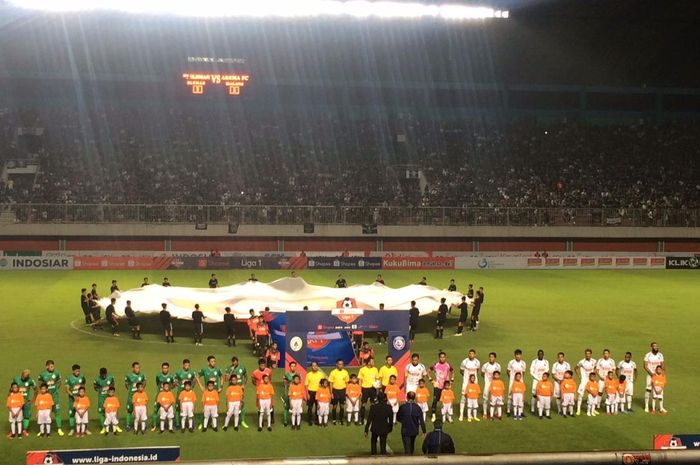 Pertandingan PSS Sleman Vs Arema FC di Stadion Maguwoharjo