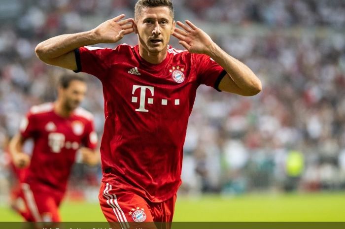 Penyerang Bayern Muenchen, Robert Lewandowski.