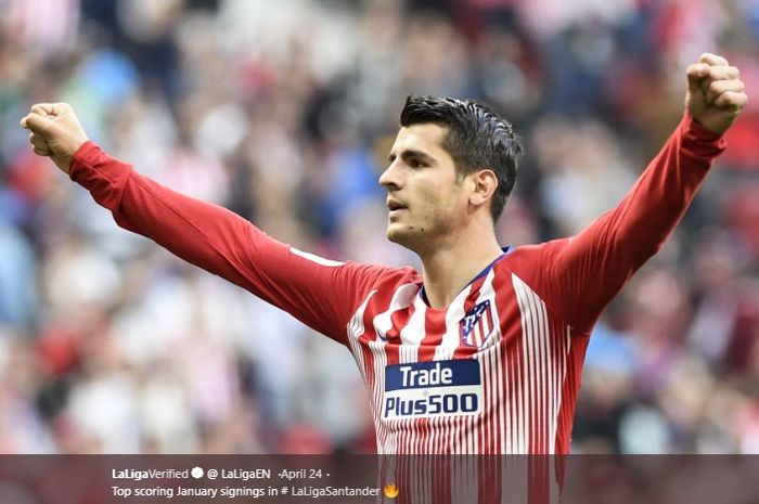 Penyerang pinjaman Atletico Madrid dari Chelsea, Alvaro Morata