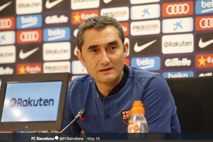 Pelatih FC Barcelona, Ernesto Valverde.