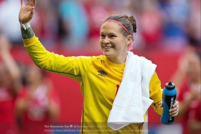 Mantan kiper timnas putri Kanada, Erin McLeod.