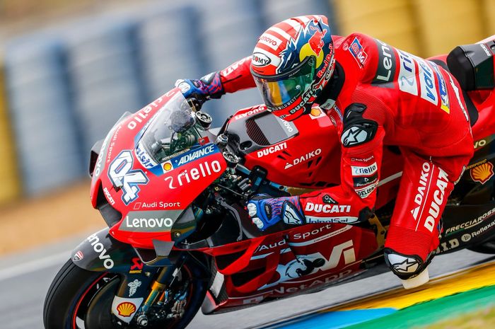 Penampilan Andrea Dovizioso pada balapan MotoGP Prancis 2019, Minggu (19/5/2019).