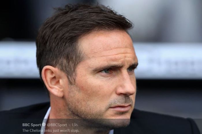 Legenda Chelsea yang kini melatih Derby County, Frank Lampard.