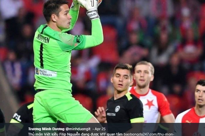 Filip Nguyen, kiper Timnas Ceko yang bakal dilungsur Vietnam demi ambisi di Piala Asia 2023.