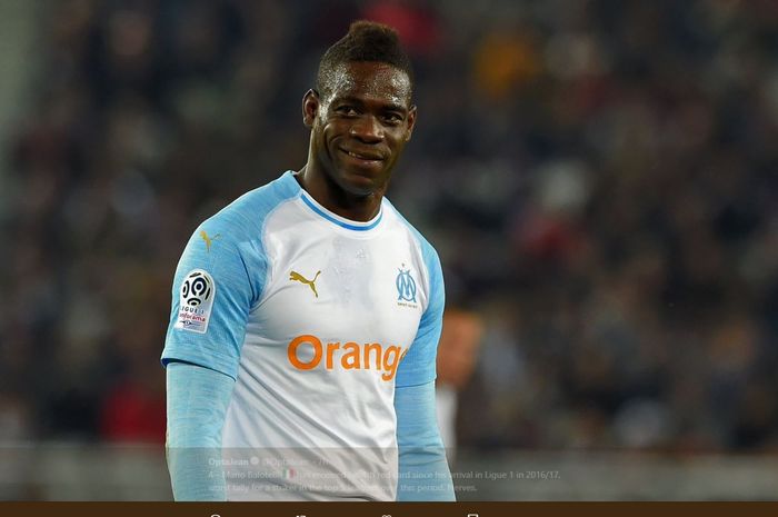 Mario Balotelli saat memperkuat Olympique Marseille.