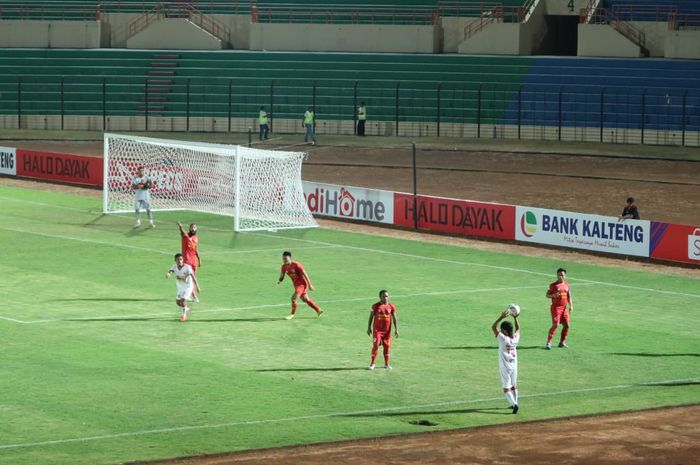 Kalteng Putra Vs Perseru Badak Lampung FC pada pekan ketiga Liga 1 2019 di Stadion Sultan Agung, Bantul, Selasa (28/9/2019).