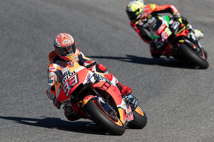 Marc Marquez berhasil meraih pole position pada sesi kualifikasi MotoGP Italia 2019 yang digelar di Sirkuit Mugello, Sabtu (1/6/2019).