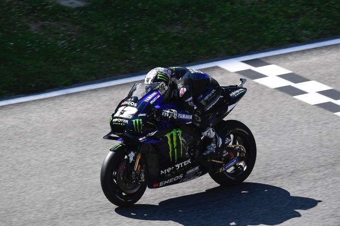 Maverick Vinales ketika melaju pada balapan MotoGP Italia 2019, Minggu (2/6/2019).