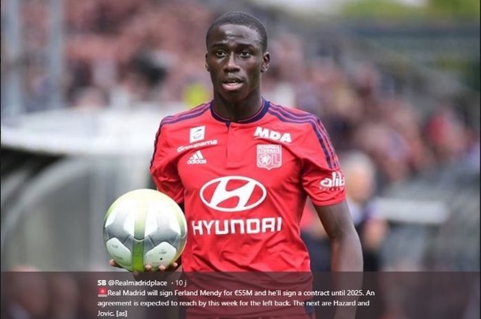 Bek klub timnas Prancis, Ferland Mendy, dikabarkan segera bergabung ke Real Madrid