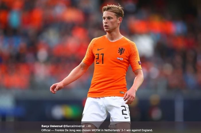 Gelandang tengah timnas Belanda, Frenkie de Jong