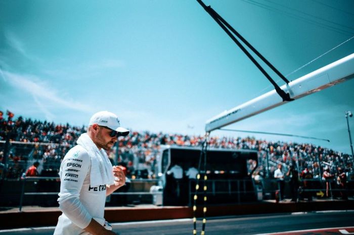 Pembalap Mercedes, Valtteri Bottas usai melakoni sesi balapan F1 Kanada 2019, Minggu (9/6/2019)