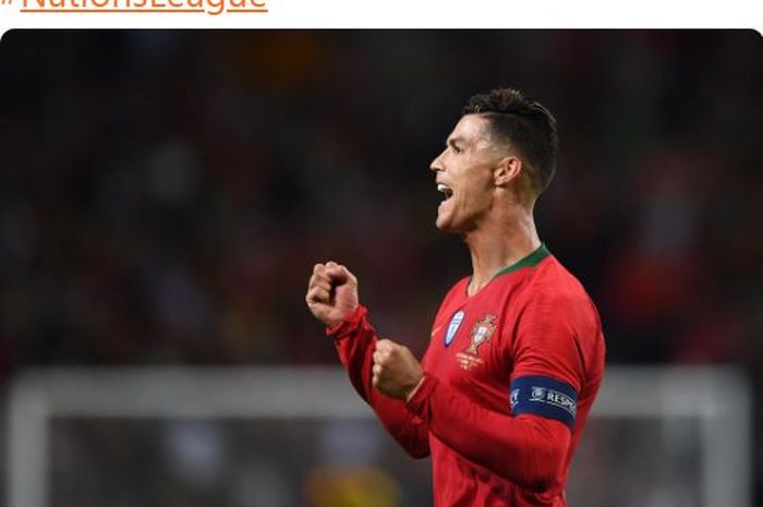 Megabintang timnas Portugal, Cristiano Ronaldo.