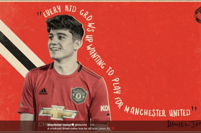 Gelandang baru Manchester United, Daniel James.