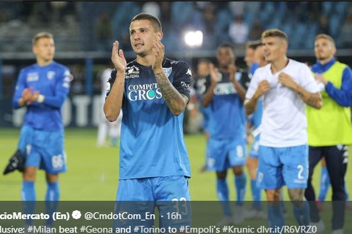 Empoli menyatakan AC Milan telah membeli gelandang mereka, Rade Krunic.