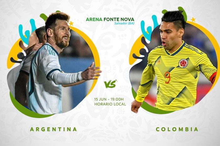 Pertandingan Argentina vs Kolombia pada ajang Copa America 2019.