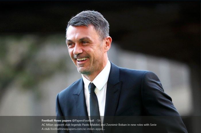 Paolo Maldini, legenda AC Milan yang kini menjabat sebagai direktur teknik.