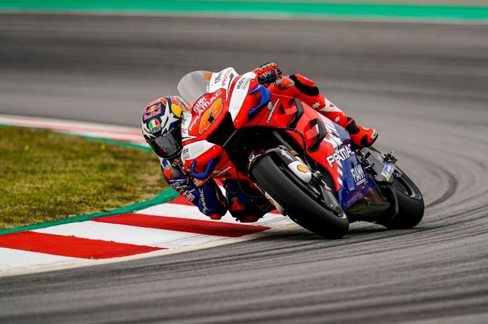 Pembalap tim Pramac Racing, Jack Miller saat beraksi pada MotoGP Catalunya 2019, Minggu (16/6/2019)