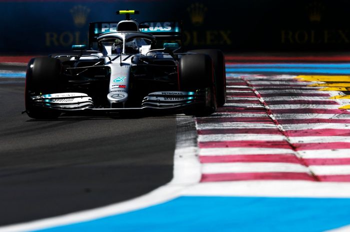 Valtteri Bottas (Mercedes) saat tampil pada sesi FP3 F1 GP Prancis 2019, Sabtu (22/6/2019)