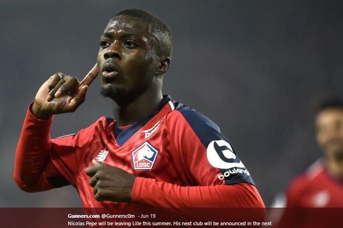 Penyerang muda milik Lille, Nicolas Pepe