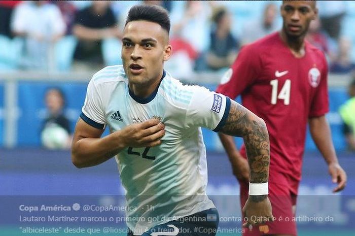 Penyerang timnas Argentina, Lautaro Martinez.