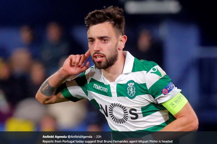 Gelandang serang sekaligus kapten Sporting Lisbon, Bruno Fernandes