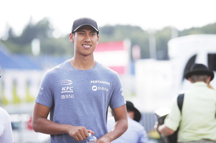 Pembalap Formula 2 asal Indonesia, Sean Gelael, berada di lintasan Red Bull Ring pada GP Austria