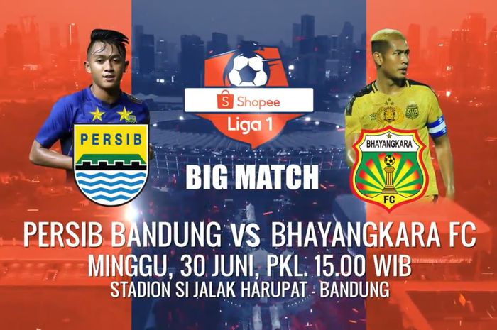 Jadwal Liga 1 pekan keenam antara Persib Bandung vs Bhayangkara FC.