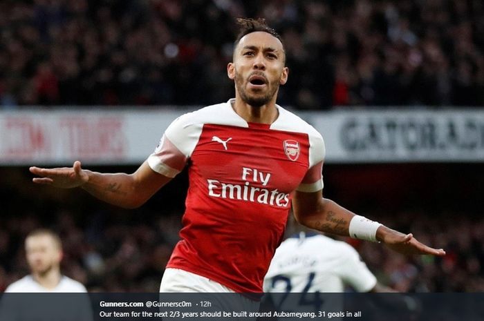 Penyerang Arsenal, Pierre-Emerick Aubameyang