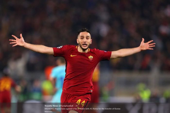 Kostas Manolas, menyeberang dari AS Roma ke Napoli.