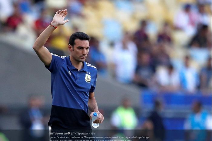 Pelatih timnas Argentina, Lionel Scaloni.