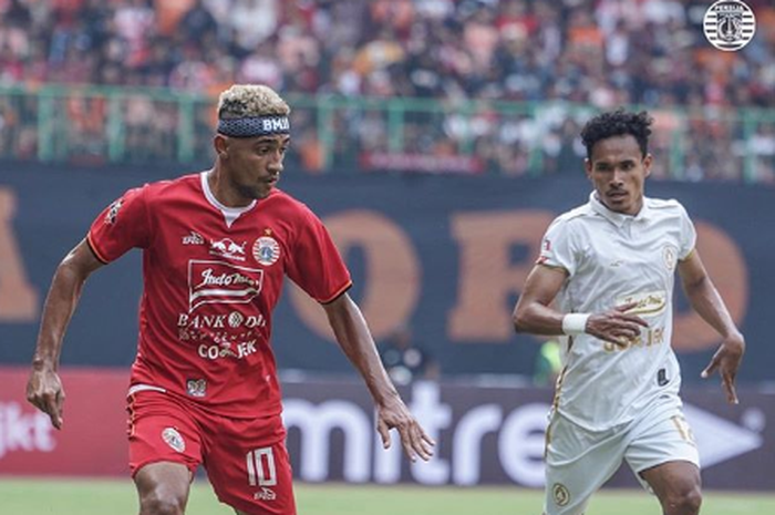 Bruno Matos pada laga Persija Jakarta Vs PSS Sleman pada pekan keenam Liga 1 2019 di Stadion Patriot Chandrabhaga, Rabu (3/7/2019).