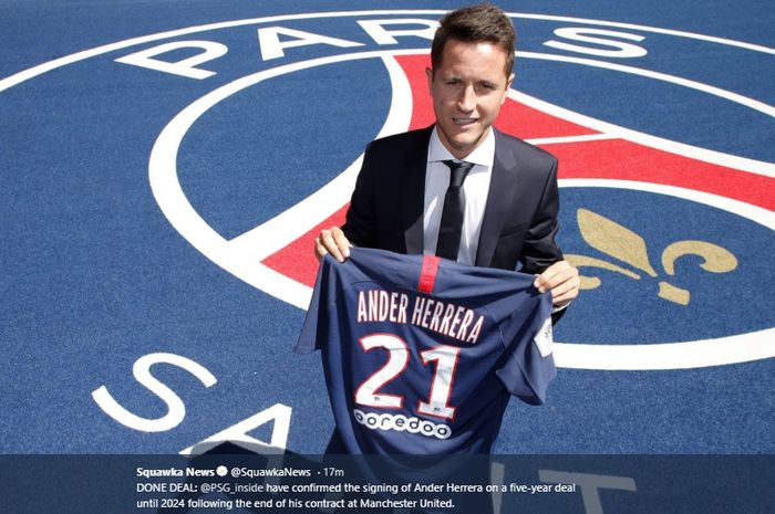 Ander Herrera resmi  menjadi pemain Paris Saint-Germain