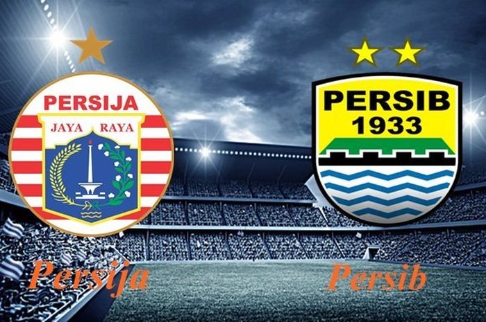 Ilustrasi Persija Jakarta Vs Persib Bandung.