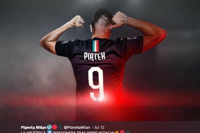 Krzysztof Piatek akan mengenakan nomor punggung 9 di AC Milan untuk mengarungi musim 2019-2020.