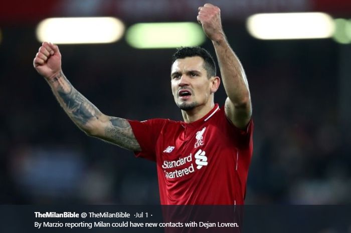 Bek tengah Liverpool, Dejan Lovren.