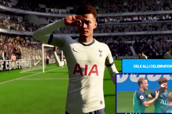 Dele Alli 'Eye Challenge' masuk dalam fitur selebrasi di gim FIFA 20.