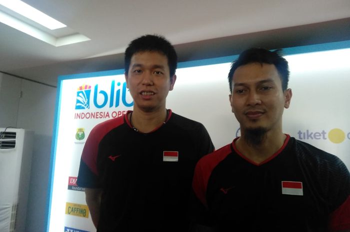 Ganda putra Mohammad Ahsan/Hendra Setiawan meraih gelar juara BWF World Tour Finals pada 15 Desember 2019 di Guangzhou, China. 