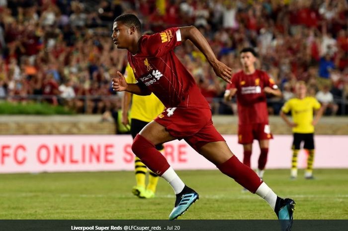 Striker muda milik Liverpool, Rhian Brewster.