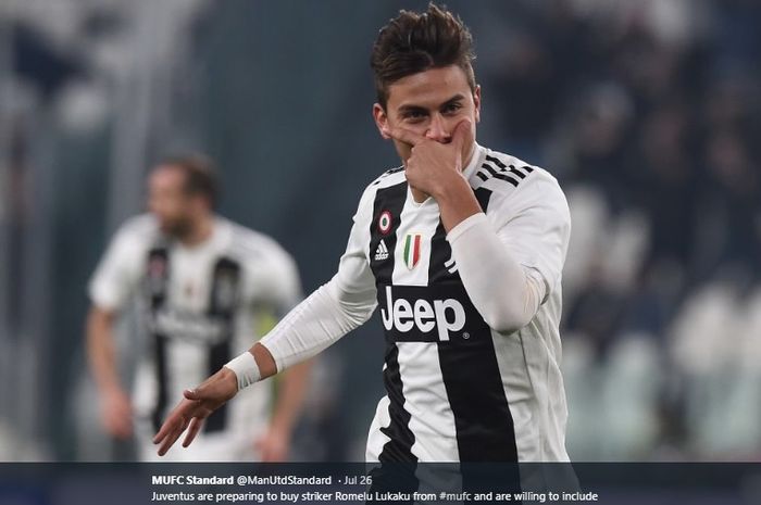 Striker Juventus, Paulo Dybala, yang dispekulasikan bakal menuju ke Liga Inggris.