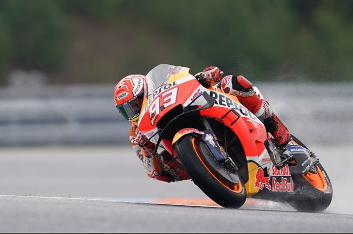 Marc Marquez (Repsol Honda) sukses meraih pole position pada sesi kualifikasi MotoGP Republik Ceska 2019 yang digelar Minggu (4/8/2019)