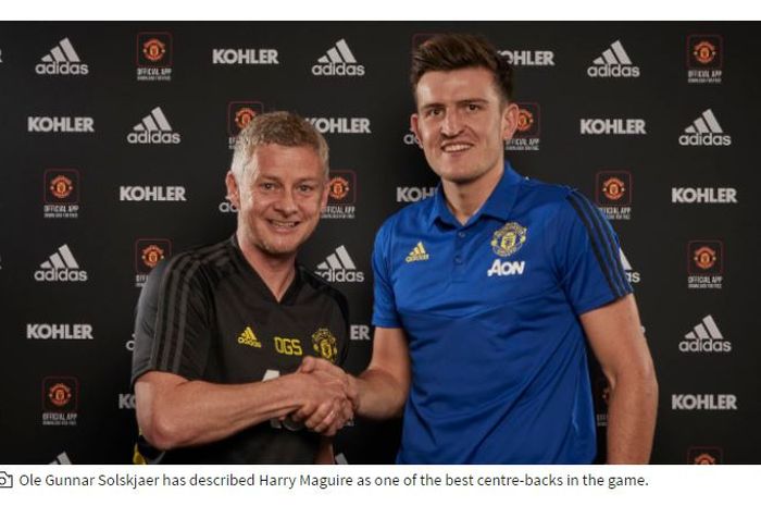 Manchester United resmi memperkenalkan bek baru, Harry Maguire, Senin (5/8/2019).