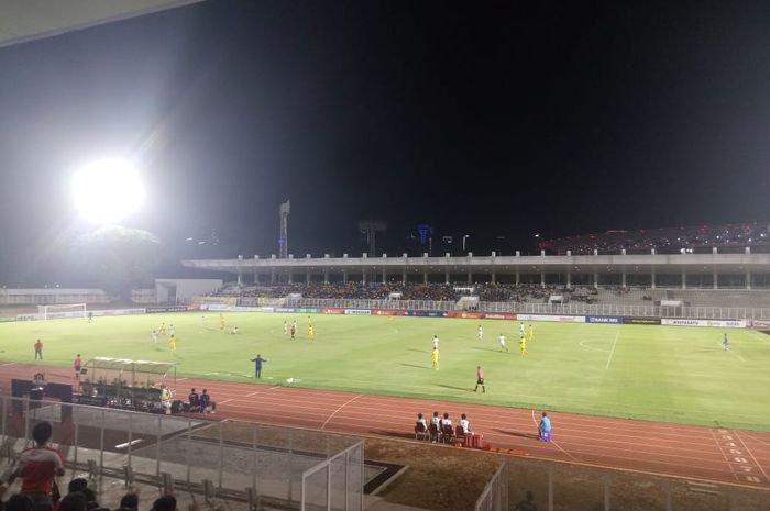 Susana pertandingan Bhayangkara FC vs Madura United pada laga pekan ke-12 Liga 1 2019 di Stadion Madya, Jakarta, Senin (5/8/2019).