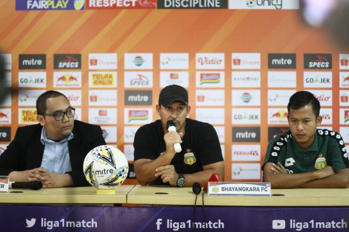 Bhayangkara FC melakukan sesi jumpa pers jelang melawan Persija Jakarta