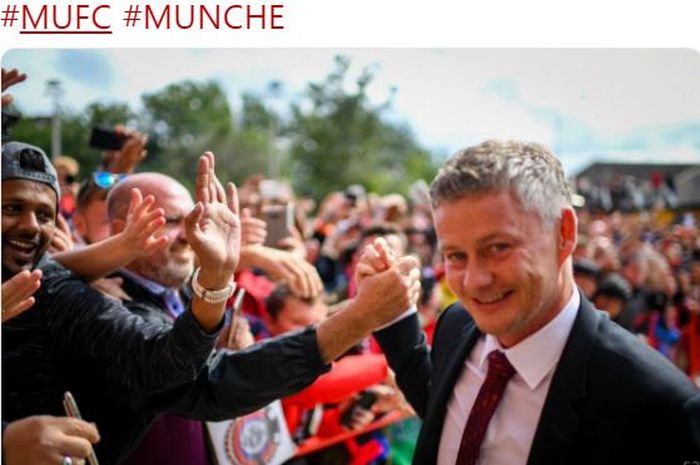 Pelatih Manchester United, Ole Gunnar Solskjaer.