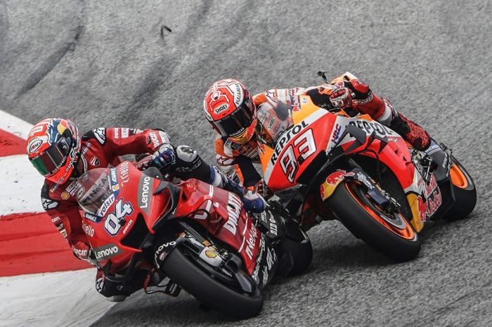 Last lap battle antara Marc Marquez dan Andrea Dovizioso di Red Bull Ring, Austria