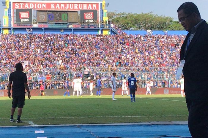 Arema FC Vs Persebaya Surabaya di Stadion Kanjuruhan.