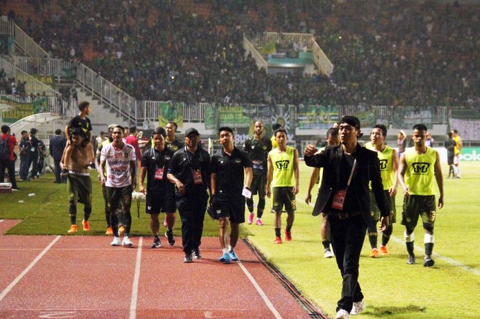 Skuat Tira Persikabo setelah dikalahkan Bali United 1-2 di Stadion Pakansari, Kabupaten Bogor, Kamis (15/8/2019).